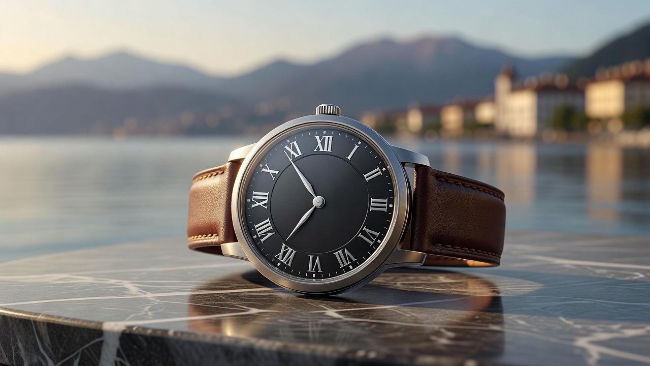 Refined elegant timepiece with Roman numerals
